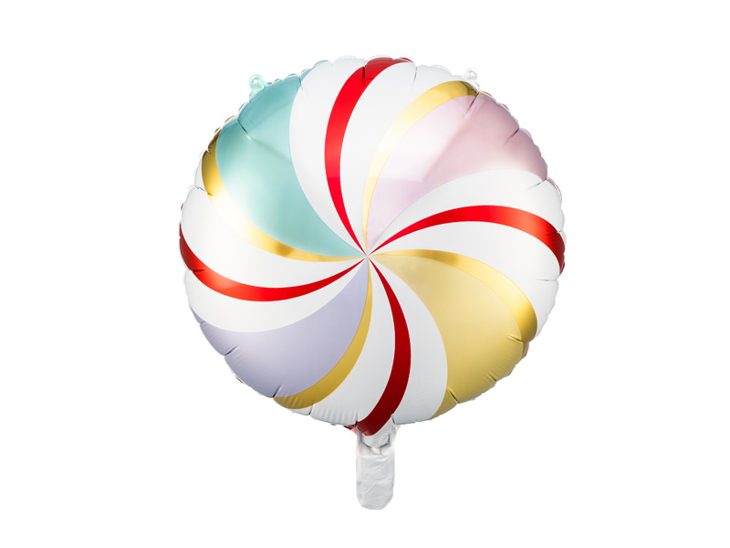 Balon foliowy Cukierek 35 cm mix – efektowny złoty nadruk