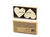 Drewniane wizytówki na stół Serca, 6x5cm (1 op. / 10 szt.)