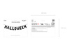 Balon foliowy Halloween, 280x46 cm, czarny