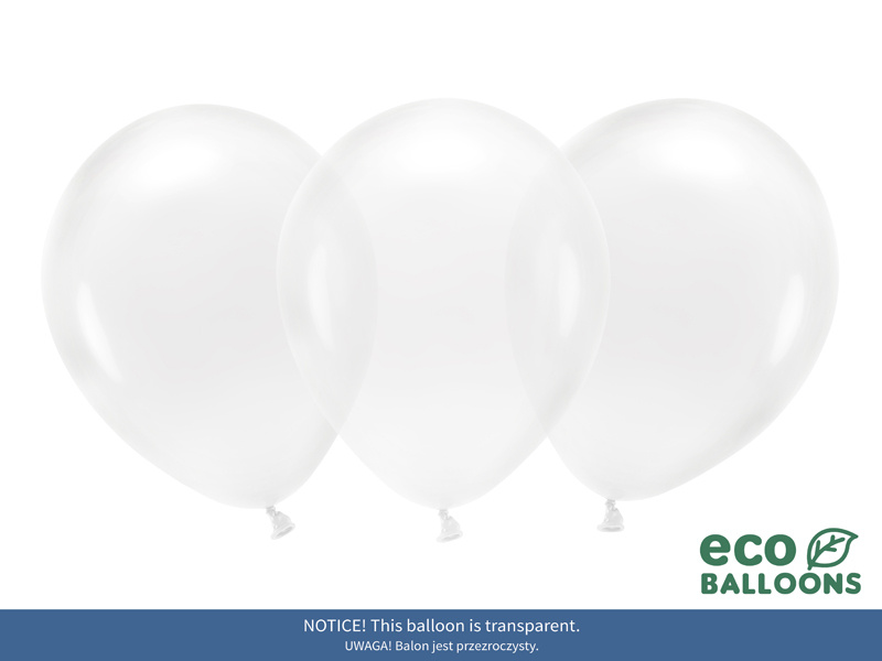 Balony Eco transparentne 30cm - detal