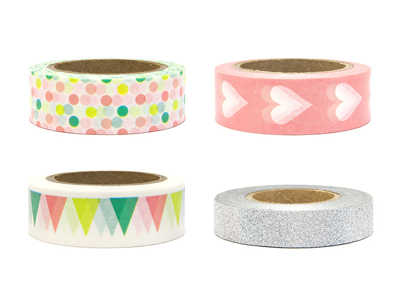 Zestaw taśm dekoracyjnych Washi Tape - mix kolorów