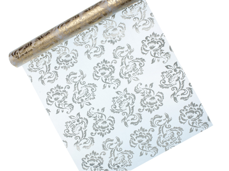 Organza z nadrukiem biały - zastosowanie dekoracyjne