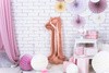 Balon foliowy Cyfra ''1'', 86cm, różowe złoto
