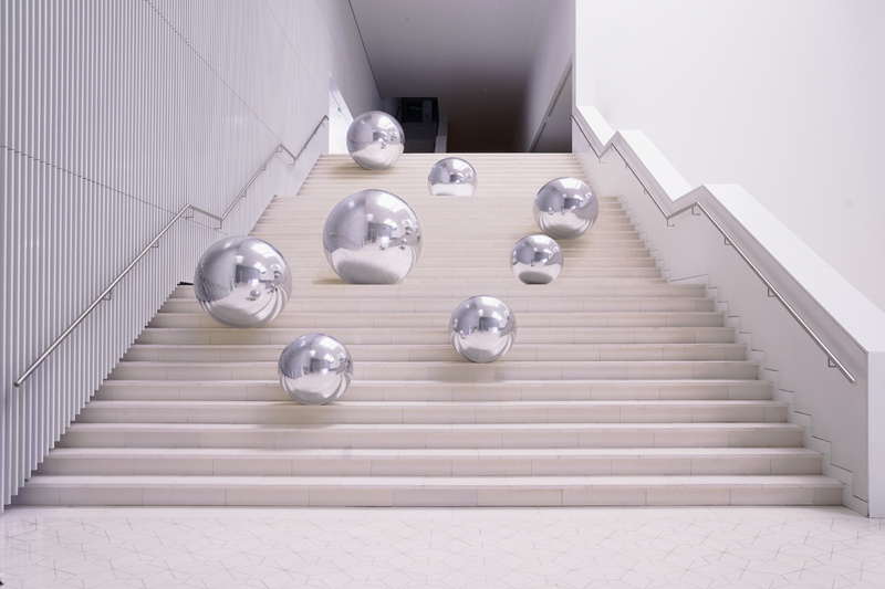 Dmuchana kula srebrny lustrzany 120cm - zdjęcie 2