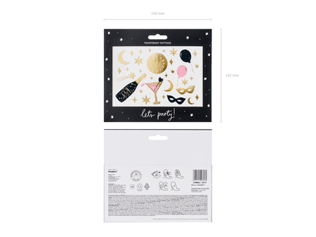 Tatuaże New Year's Eve, mix (1 op. / 10 szt.)