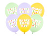 Balony 30 cm, Happy Birthday, mix (1 op. / 6 szt.)
