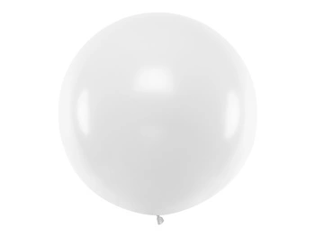 Balon okrągły 1m, Pastel White