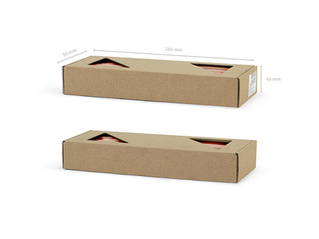 Świeca stożkowa metalizowana, różowe złoto, 24cm (1 op. / 10 szt.)