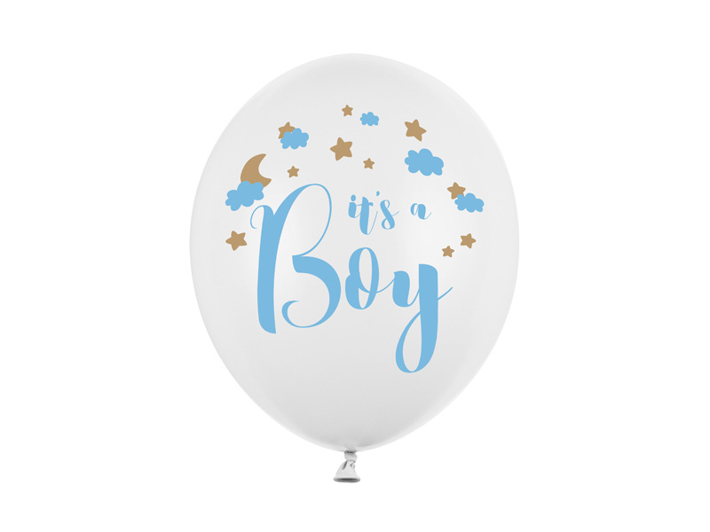 Balony 30cm It's a Boy Pastel Pure White