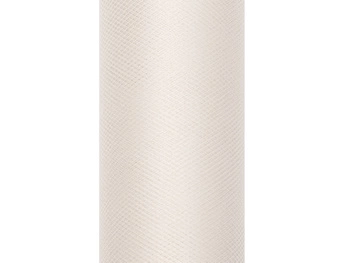 Tiul gładki, kremowy, 0,3 x 9m (1 szt. / 9 mb.)