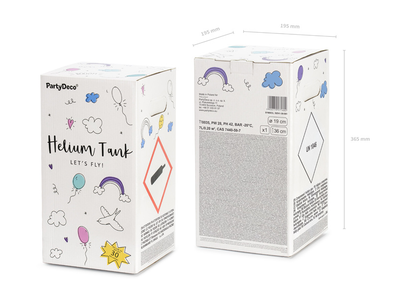 Butla z helem różowa – szczegóły produktu