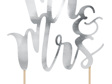 Topper na tort Mr&Mrs, 25,5cm