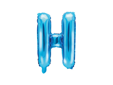 Balon foliowy Litera ''H'', 35cm, niebieski