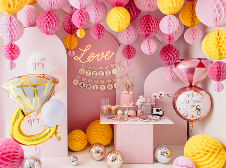 Baner Pierścionki ''Wieczór panieński'', mix, 2.5 m