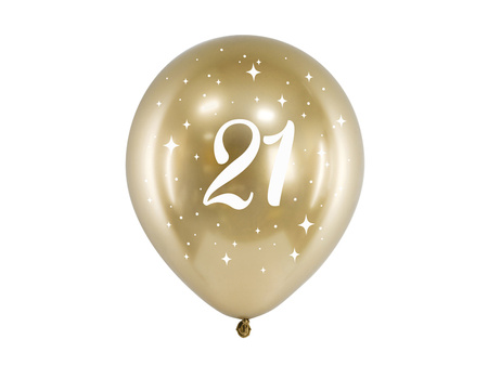 Balony Glossy 30cm, 21, złoty (1 op. / 6 szt.)