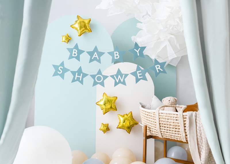 Baner Baby Shower jasny niebieski - zdjęcie 3