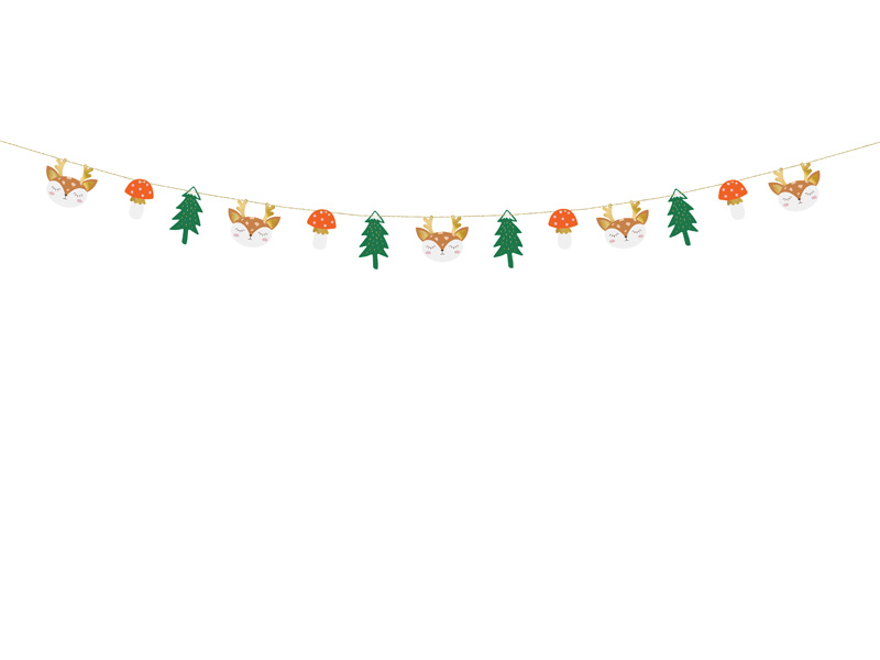 Girlanda papierowa Las – dekoracja w naturalnym stylu