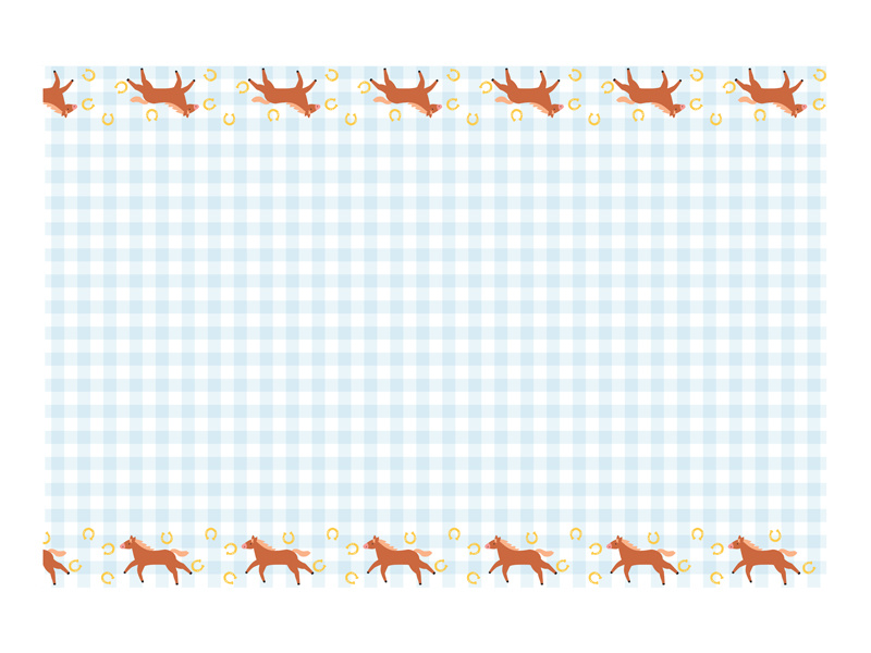 Obrus papierowy Kratka z końmi, mix, 180x120 cm - zdjęcie 1
