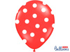 Balony 30cm, Kropki, Pastel Poppy Red (1 op. / 50 szt.)