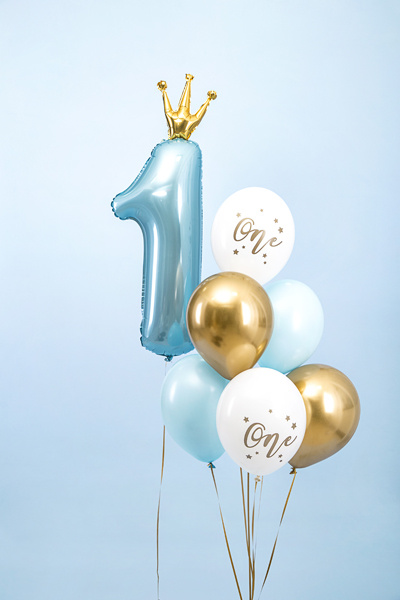 Balony One Pastel Light Blue – różnorodność kolorów w zestawie