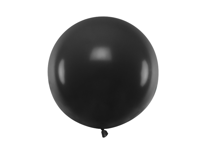 Balon okrągły 60 cm Pastel Black