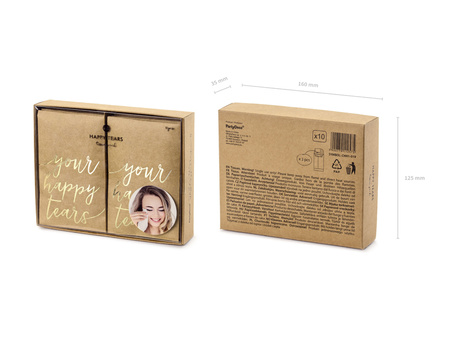 Chusteczki higieniczne Your happy tears, złoty, 7,5x12cm (1 op. / 10 szt.)