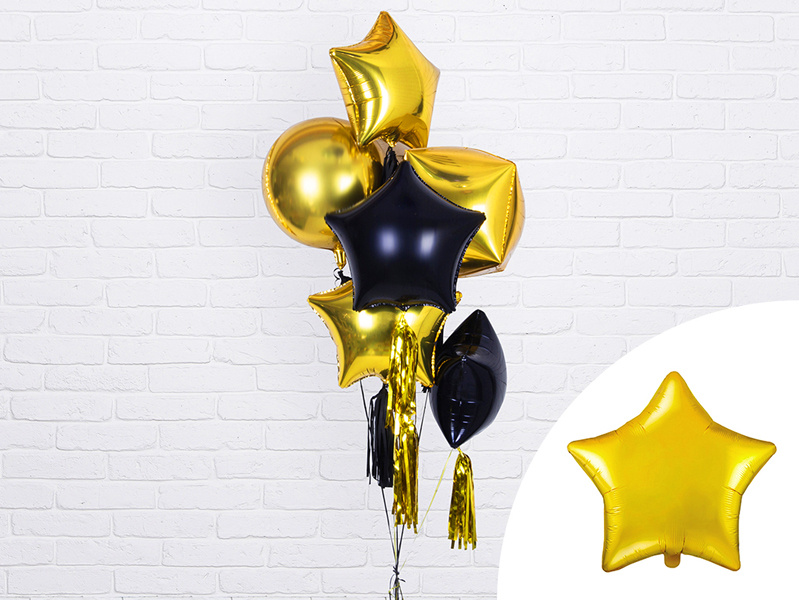 Balon foliowy Gwiazdka 48cm złoty - zdjęcie 4