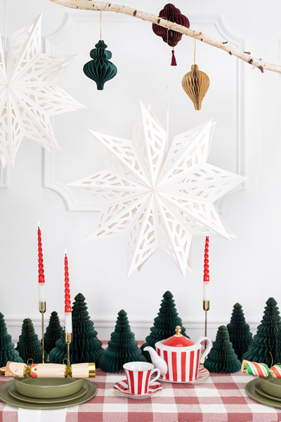 Gwiazda papierowa 50 cm biały - dekoracja wnętrza