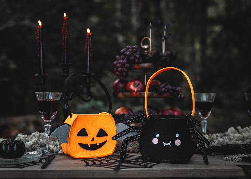 Torebka Halloween Dynia pomarańczowa z boku