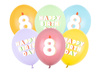 Balony 30 cm, 8, mix (1 op. / 6 szt.)