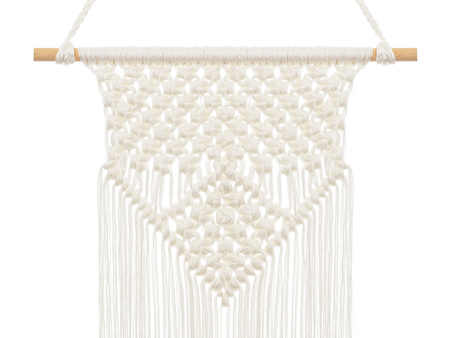 Makrama, złamana biel, 30x49cm