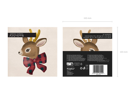 Serwetki Jelonek, 33x33cm, mix (1 op. / 12 szt.)