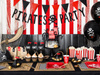 Baner Piraci - Pirates Party, czarny, 14x100cm