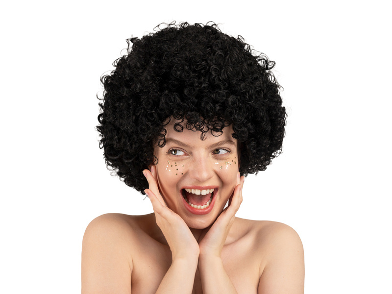 Peruka Afro czarny