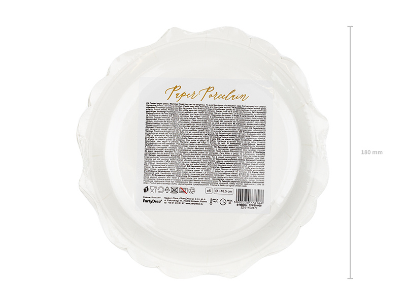 Talerzyki papierowe ułożone na stole