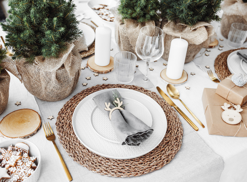 Drewniane obrączki na serwetki Renifery - zdjęcie 3