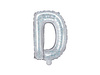 Balon foliowy Litera ''D'', 35cm, holograficzny
