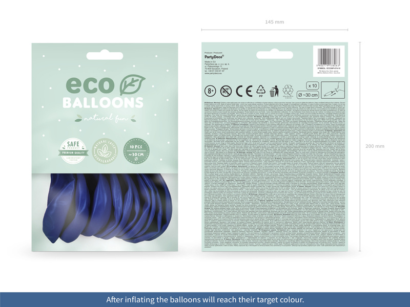Balony Eco 30cm granatowe opakowanie