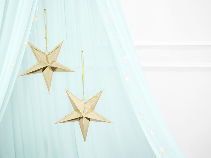 Papierowa gwiazda złota 45cm - aranżacja wnętrza