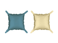 Balon foliowy kurtyna dwustronna Kwadrat, beżowo-granatowy, 35 x 35 cm (1 op. / 4 szt.)