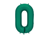 Balon foliowy Cyfra ''0'', 86cm, butelkowa zieleń