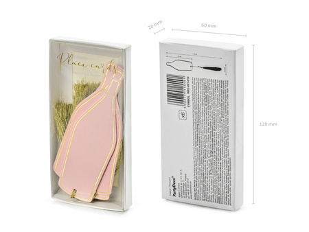 Wizytówki na stół Butelki, 3,5x10cm (1 op. / 6 szt.)