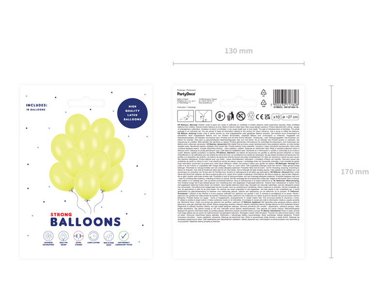 Balony Strong 27cm Pastel Lemon Zest - przykładowa aranżacja