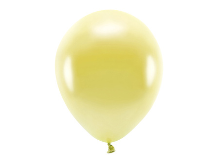 Balony Eco 30cm metalizowane, jasny złoty (1 op. / 10 szt.)
