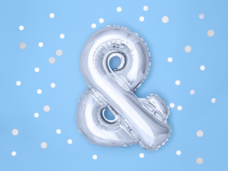 Balon foliowy & 35 cm srebrny