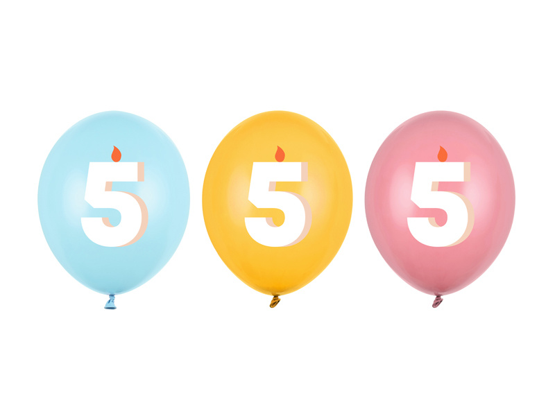 Balony 30 cm 5 mix - zdjęcie produktu