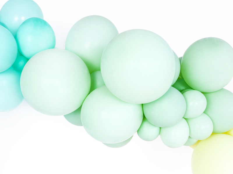Balony Pastel Kiwi Cream 27cm - aranżacja dekoracyjna