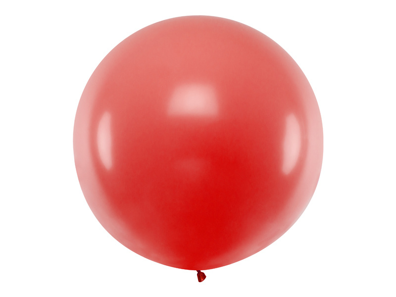 Balon okrągły 1m Pastel Red – zdjęcie produktu