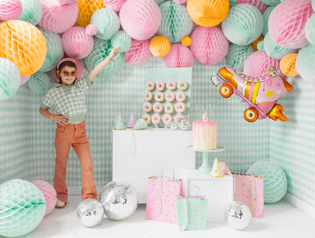 Kula bibułowa, jasna mięta, 10cm