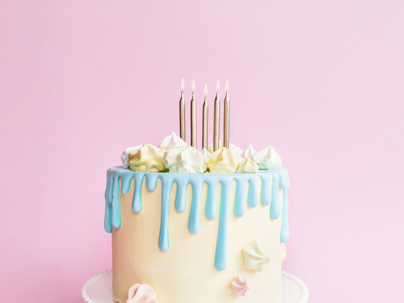 Świeczki urodzinowe gładkie złote 6cm – zdjęcie 4